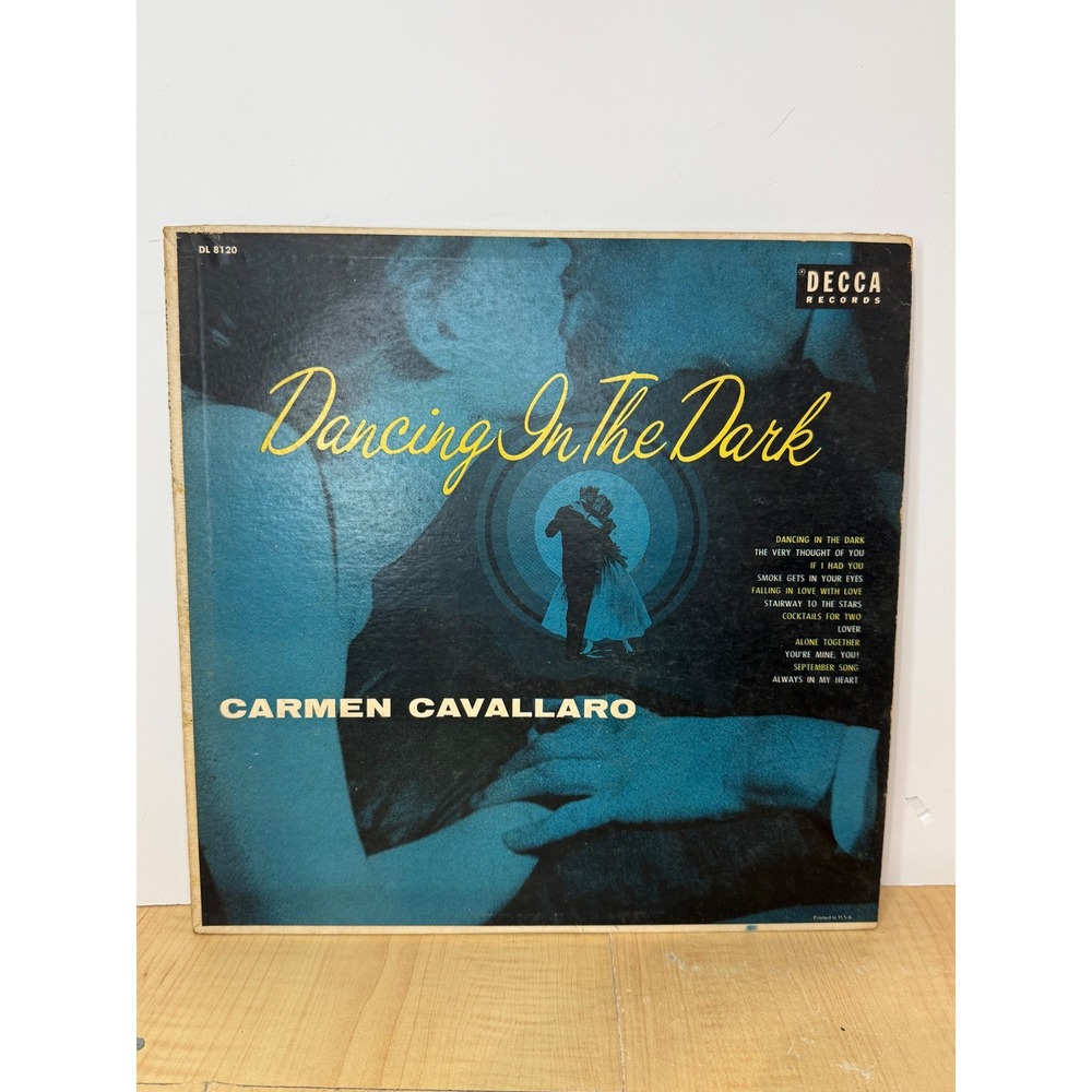 Carmen Cavallaro Dancing In The Dark Vinyl LP Decca Records DL 8120 Piano Jazz